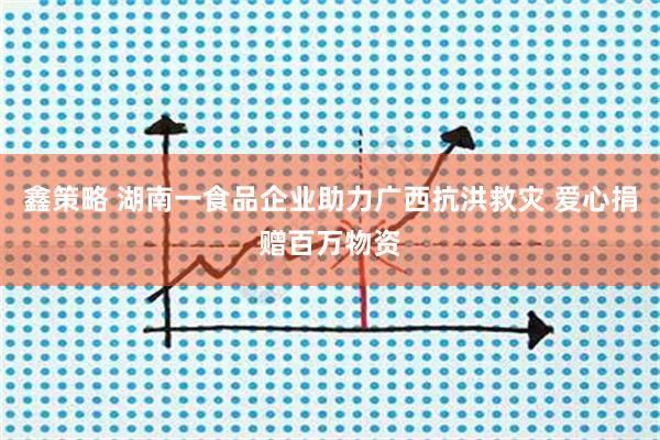 鑫策略 湖南一食品企业助力广西抗洪救灾 爱心捐赠百万物资